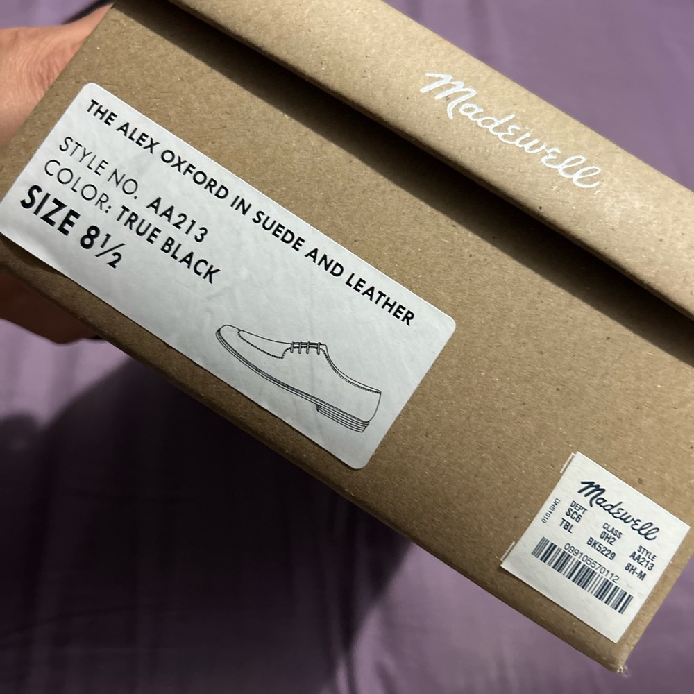 Madewell Alex Oxford in Suede and Leather